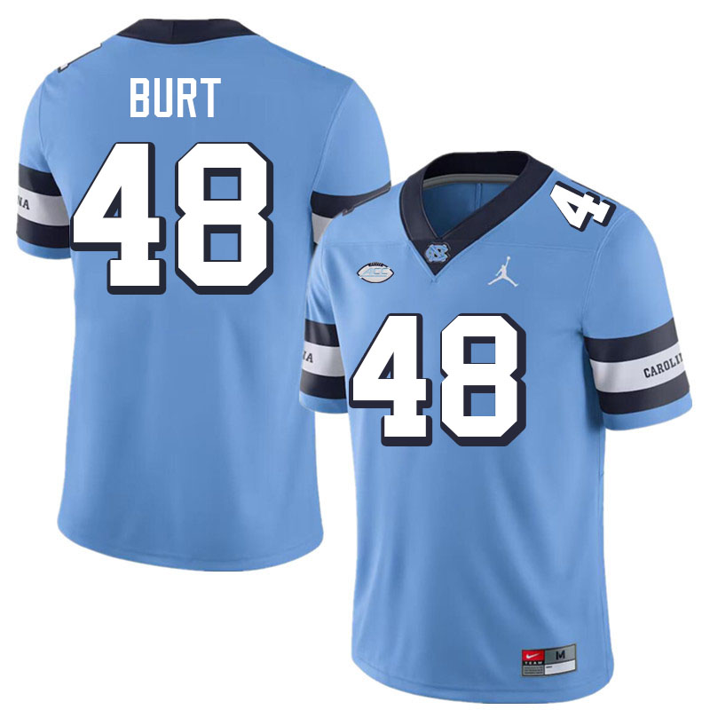 #48 Gannon Burt North Carolina Tar Heels College Football Jersey Stitched-Retro Blue #48 Gannon Burt North Carolina Tar Heels College Football Jersey Stitched-Retro Blue